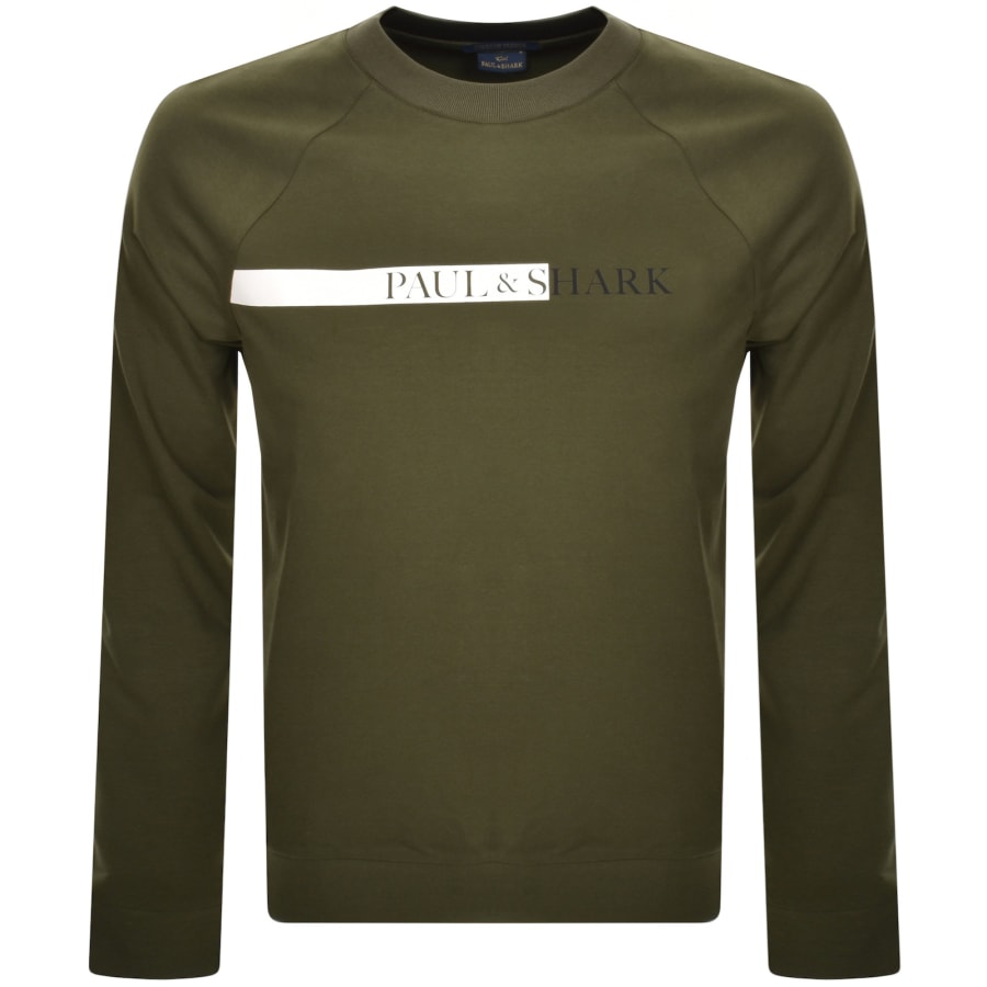 Paul And Shark Logo Sweatshirt Green